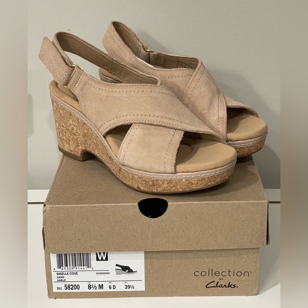 CLARKS wedge sandals